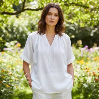 Viskóza se lnem PREMIUM white