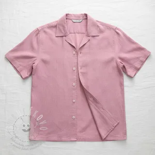 Viskóza se lnem PREMIUM old pink