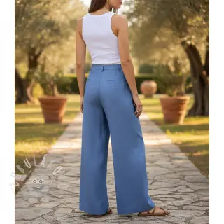Viskóza se lnem PREMIUM jeans