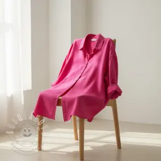 Viskóza se lnem PREMIUM fuchsia