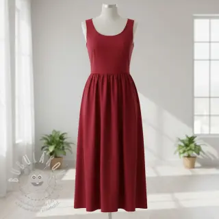 Viskóza se lnem PREMIUM dark red