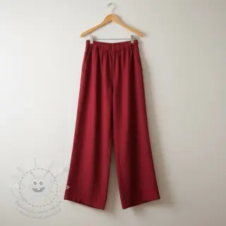 Viskóza se lnem PREMIUM dark red