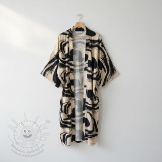 Viskóza se lnem Swirls design B