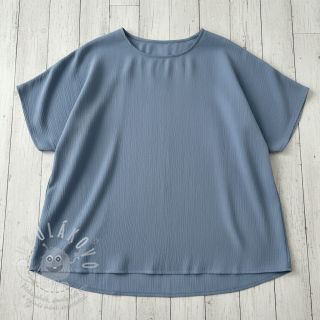 Viskóza se lnem CRINCLE blue shadow