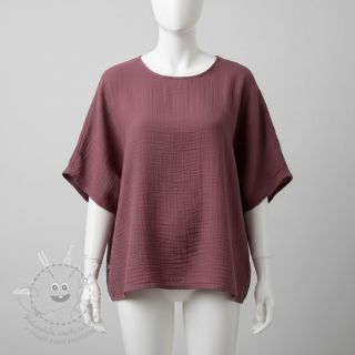 Viskóza se lnem CRINCLE mulberry