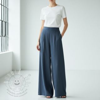 Viskóza se lnem CRINCLE navy