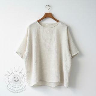 Viskóza se lnem CRINCLE off white