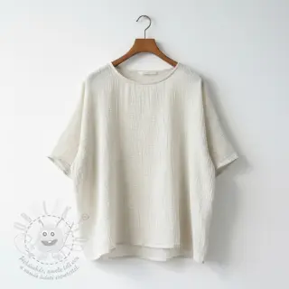 Viskóza se lnem CRINCLE off white