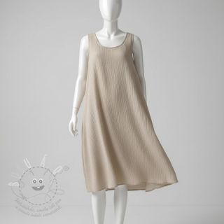 Viskóza se lnem CRINCLE beige