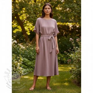 Viskóza se lnem CRINCLE old blush