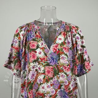 Viskóza SATIN Old fashion flowers digital print