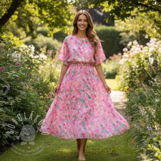 Viskóza SATIN Abstract digital print