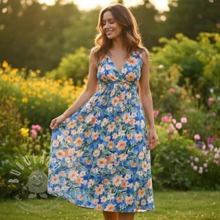 Viskóza RADIANCE Flower Jane digital print