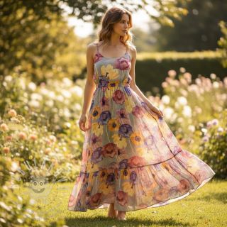 Viskóza RADIANCE Flower Elia digital print