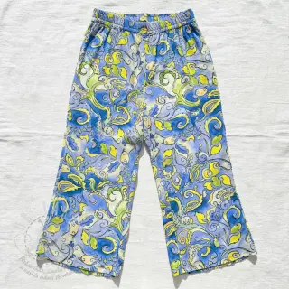 Viskóza RADIANCE Abstract paisley blue digital print