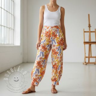 Viskóza RADIANCE Old flowers digital print