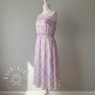 Viskóza RADIANCE Check purple digital print