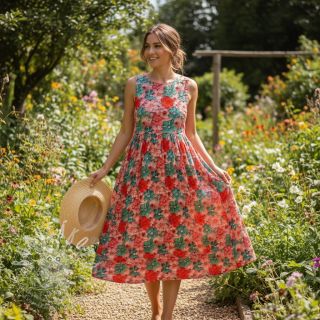 Viskóza RAYON POPLIN Knitted design D digital print