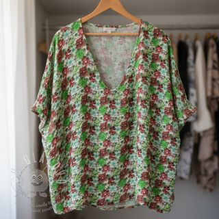 Viskóza RAYON POPLIN Knitted design E digital print