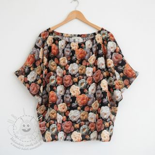 Viskóza RAYON POPLIN Knitted design F digital print