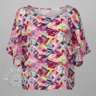 Viskóza RAYON POPLIN Colorful Patterns design D digital print