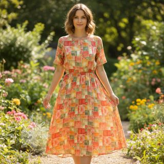 Úplet VISCOSE Blocking summer digital print