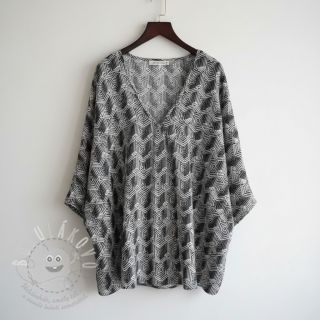 Úplet VISCOSE Structure grey digital print