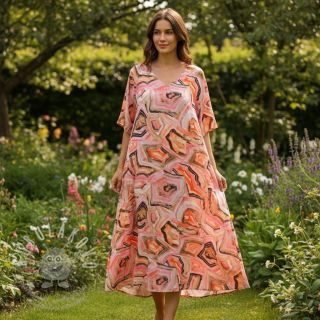 Viskóza STRETCH Somer design B digital print