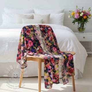 Viskóza LUREX Abstract navy digital print