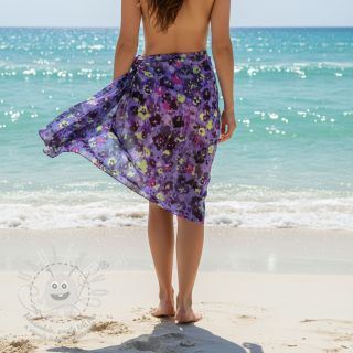 Viskóza LUREX Dark night flowers digital print