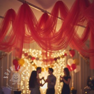 Tyl na TUTU red 160 cm