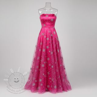 Tyl na TUTU Crystal fuchsia