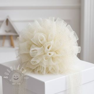 Tyl na TUTU ROYAL SPARKLE ecru gold