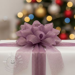 Tyl na TUTU ROYAL SPARKLE dark lilac gold