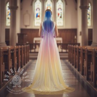 Tyl na TUTU Rainbow design C