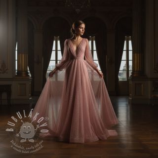 Tyl na TUTU ROYAL SPARKLE old rose gold