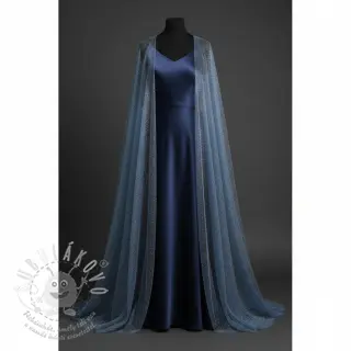 Tyl na TUTU ROYAL SPARKLE jeans silver