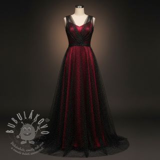 Tyl na TUTU ROYAL SPARKLE black silver