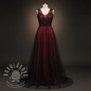 Tyl na TUTU ROYAL SPARKLE black silver