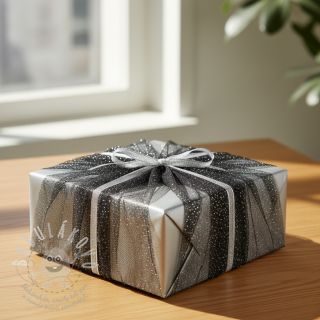 Tyl na TUTU ROYAL SPARKLE black silver