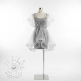 Tyl na TUTU ROYAL SPARKLE grey silver