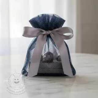 Tyl na TUTU ROYAL SPARKLE navy silver