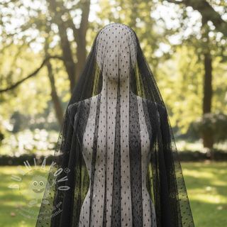 Tyl na TUTU DOT black