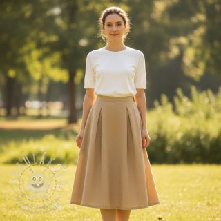 Len s bavlnou Fishbone camel