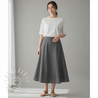 Len s bavlnou Fishbone black