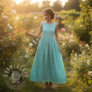 Len s bavlnou Fishbone mint