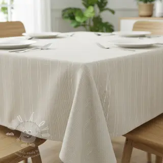 Len s bavlnou Lira mini stripe beige