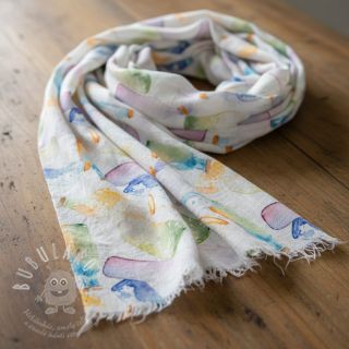 Len s bavlnou Bottles digital print