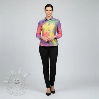 Bavlněná látka EMBROIDERY Tie dye Della design A