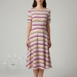 Bavlněná látka Small stripes Snoozy old pink